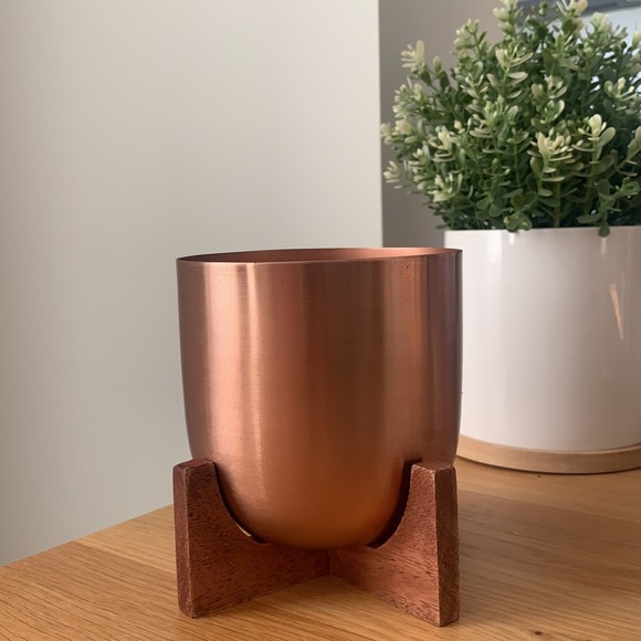 Other - Rose Gold Mini Planter & Stand